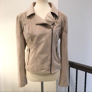 So Soft Tan Suede Fringed Western/ Boho Jacket